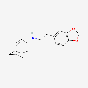 molecular formula C19H25NO2 B12473472 N-(2-adamantyl)-N-[2-(1,3-benzodioxol-5-yl)ethyl]amine 