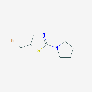 molecular formula C8H13BrN2S B12473479 5-(Bromomethyl)-2-(pyrrolidin-1-yl)-4,5-dihydro-1,3-thiazole 