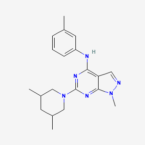 molecular formula C20H26N6 B12473483 6-(3,5-dimethylpiperidin-1-yl)-1-methyl-N-(3-methylphenyl)-1H-pyrazolo[3,4-d]pyrimidin-4-amine 