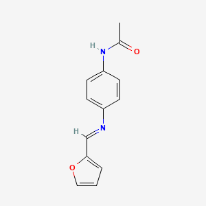 molecular formula C13H12N2O2 B12473490 N-(4-{[(E)-furan-2-ylmethylidene]amino}phenyl)acetamide 