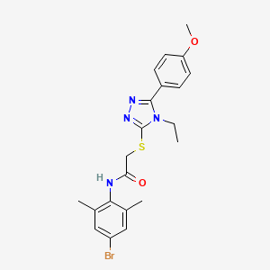 N-(4-bromo-2,6-dimethylphenyl)-2-{[4-ethyl-5-(4-methoxyphenyl)-4H-1,2,4-triazol-3-yl]sulfanyl}acetamide