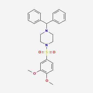 1-[(3,4-Dimethoxyphenyl)sulfonyl]-4-(diphenylmethyl)piperazine