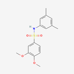 molecular formula C16H19NO4S B12473537 N-(3,5-dimethylphenyl)-3,4-dimethoxybenzenesulfonamide 