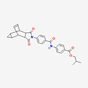 2-methylpropyl 4-({[4-(1,3-dioxooctahydro-4,6-ethenocyclopropa[f]isoindol-2(1H)-yl)phenyl]carbonyl}amino)benzoate