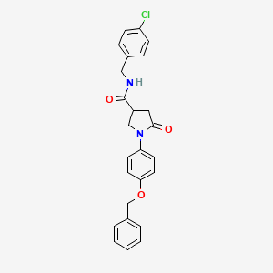 1-[4-(benzyloxy)phenyl]-N-(4-chlorobenzyl)-5-oxopyrrolidine-3-carboxamide