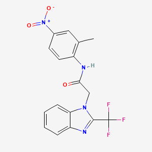 N-(2-methyl-4-nitrophenyl)-2-[2-(trifluoromethyl)-1H-benzimidazol-1-yl]acetamide