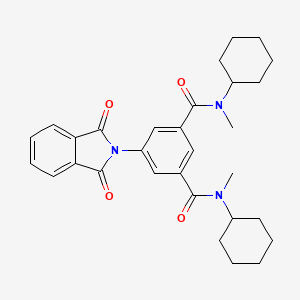 N,N'-dicyclohexyl-5-(1,3-dioxo-1,3-dihydro-2H-isoindol-2-yl)-N,N'-dimethylbenzene-1,3-dicarboxamide