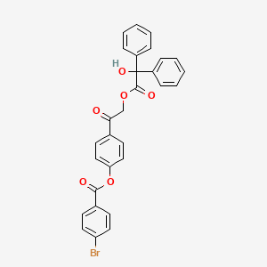 4-({[Hydroxy(diphenyl)acetyl]oxy}acetyl)phenyl 4-bromobenzoate