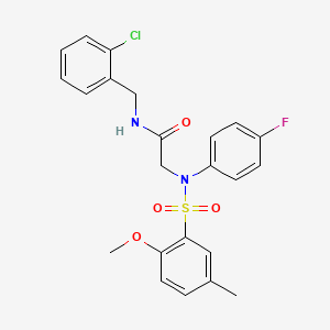 N-(2-chlorobenzyl)-N~2~-(4-fluorophenyl)-N~2~-[(2-methoxy-5-methylphenyl)sulfonyl]glycinamide