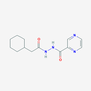 molecular formula C13H18N4O2 B12473625 N'-(2-cyclohexylacetyl)pyrazine-2-carbohydrazide 