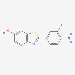 molecular formula C13H9IN2OS B1247363 2-(3'-Iodo-4'-aminophenyl)-6-hydroxybenzothiazole 