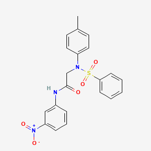 2-[N-(4-Methylphenyl)benzenesulfonamido]-N-(3-nitrophenyl)acetamide