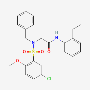 N~2~-benzyl-N~2~-[(5-chloro-2-methoxyphenyl)sulfonyl]-N-(2-ethylphenyl)glycinamide