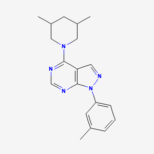 3,5-dimethyl-1-[1-(3-methylphenyl)-1H-pyrazolo[3,4-d]pyrimidin-4-yl]piperidine