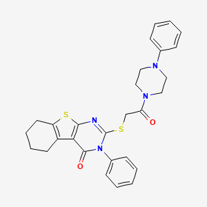 2-{[2-oxo-2-(4-phenylpiperazin-1-yl)ethyl]sulfanyl}-3-phenyl-5,6,7,8-tetrahydro[1]benzothieno[2,3-d]pyrimidin-4(3H)-one