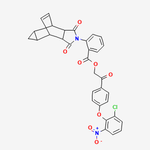 2-[4-(2-chloro-6-nitrophenoxy)phenyl]-2-oxoethyl 2-(1,3-dioxooctahydro-4,6-ethenocyclopropa[f]isoindol-2(1H)-yl)benzoate