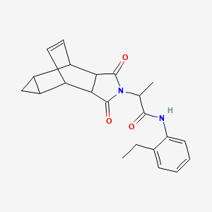 2-(1,3-dioxooctahydro-4,6-ethenocyclopropa[f]isoindol-2(1H)-yl)-N-(2-ethylphenyl)propanamide