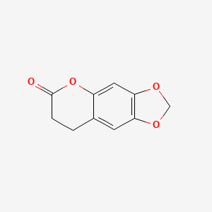molecular formula C10H8O4 B1247369 7,8-Dihydro-6H-1,3-dioxolo[4,5-g][1]benzopyran-6-one 