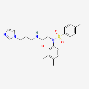 N~2~-(3,4-dimethylphenyl)-N-[3-(1H-imidazol-1-yl)propyl]-N~2~-[(4-methylphenyl)sulfonyl]glycinamide