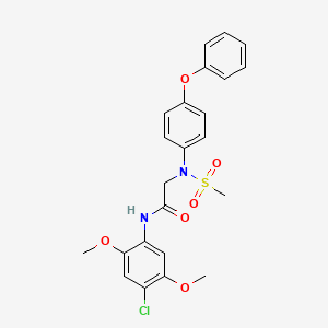 N-(4-chloro-2,5-dimethoxyphenyl)-N~2~-(methylsulfonyl)-N~2~-(4-phenoxyphenyl)glycinamide