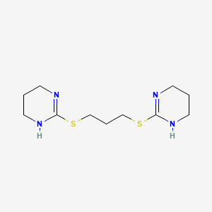 molecular formula C11H20N4S2 B12473740 2,2'-(Propane-1,3-diyldisulfanediyl)di-1,4,5,6-tetrahydropyrimidine 