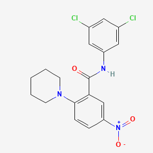 N-(3,5-dichlorophenyl)-5-nitro-2-(piperidin-1-yl)benzamide