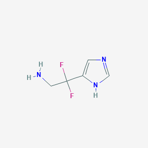 molecular formula C5H7F2N3 B1247375 beta,beta-Difluoro-1H-imidazole-4-ethanamine 