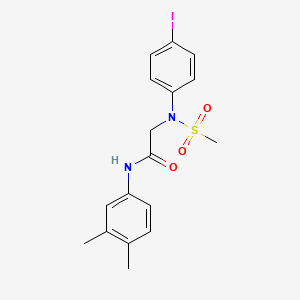 molecular formula C17H19IN2O3S B12473788 N-(3,4-dimethylphenyl)-N~2~-(4-iodophenyl)-N~2~-(methylsulfonyl)glycinamide 