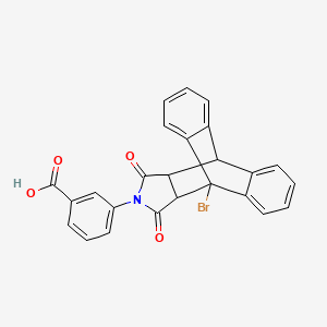 3-(1-Bromo-16,18-dioxo-17-azapentacyclo[6.6.5.0~2,7~.0~9,14~.0~15,19~]nonadeca-2,4,6,9,11,13-hexaen-17-yl)benzoic acid (non-preferred name)