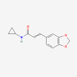 3-(Benzo[d][1,3]dioxol-5-yl)-N-cyclopropylacrylamide