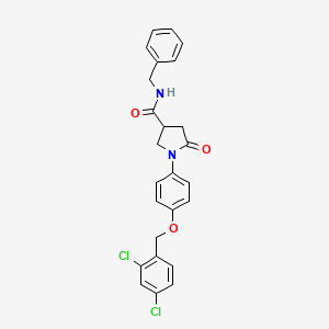 N-benzyl-1-{4-[(2,4-dichlorobenzyl)oxy]phenyl}-5-oxopyrrolidine-3-carboxamide