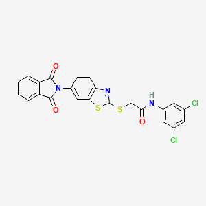 N-(3,5-dichlorophenyl)-2-{[6-(1,3-dioxo-1,3-dihydro-2H-isoindol-2-yl)-1,3-benzothiazol-2-yl]sulfanyl}acetamide