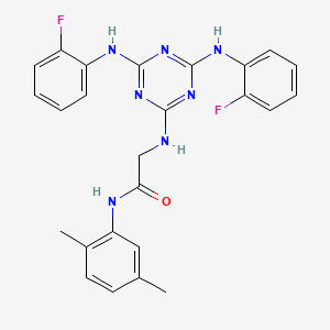 N~2~-{4,6-bis[(2-fluorophenyl)amino]-1,3,5-triazin-2-yl}-N-(2,5-dimethylphenyl)glycinamide