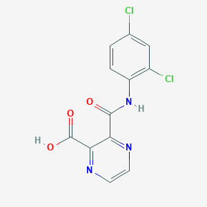 molecular formula C12H7Cl2N3O3 B12473845 3-[(2,4-Dichlorophenyl)carbamoyl]pyrazine-2-carboxylic acid 