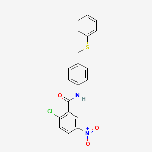 2-chloro-5-nitro-N-{4-[(phenylsulfanyl)methyl]phenyl}benzamide