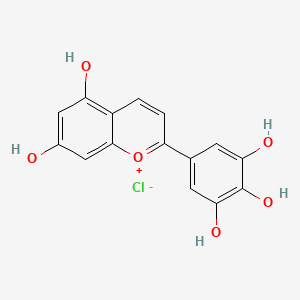 molecular formula C15H11O6+ B1247387 Tricetinidin chloride CAS No. 65618-21-5
