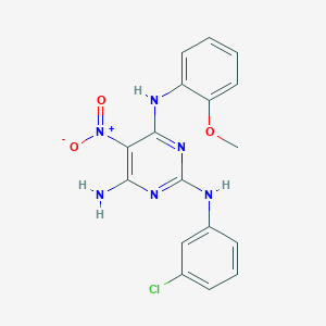 N~2~-(3-chlorophenyl)-N~4~-(2-methoxyphenyl)-5-nitropyrimidine-2,4,6-triamine