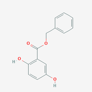 molecular formula C14H12O4 B1247389 Benzyl 2,5-dihydroxybenzoate 