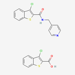 3-Chloro-1-benzothiophene-2-carboxylic acid; 3-chloro-N-(pyridin-4-ylmethyl)-1-benzothiophene-2-carboxamide