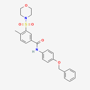 N-[4-(benzyloxy)phenyl]-4-methyl-3-(morpholin-4-ylsulfonyl)benzamide