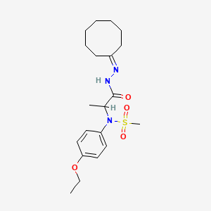 N-[2-(2-cyclooctylidenehydrazino)-1-methyl-2-oxoethyl]-N-(4-ethoxyphenyl)methanesulfonamide