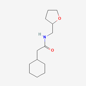 2-cyclohexyl-N-(oxolan-2-ylmethyl)acetamide