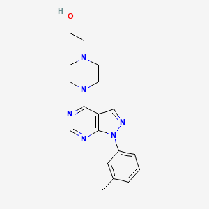 2-{4-[1-(3-Methylphenyl)pyrazolo[3,4-D]pyrimidin-4-YL]piperazin-1-YL}ethanol