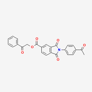 2-oxo-2-phenylethyl 2-(4-acetylphenyl)-1,3-dioxo-2,3-dihydro-1H-isoindole-5-carboxylate