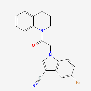 5-bromo-1-[2-(3,4-dihydro-2H-quinolin-1-yl)-2-oxoethyl]indole-3-carbonitrile