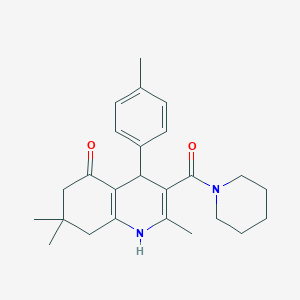 2,7,7-Trimethyl-4-(4-methylphenyl)-3-(piperidine-1-carbonyl)-1,4,6,8-tetrahydroquinolin-5-one