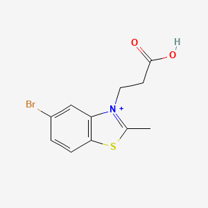 5-Bromo-3-(2-carboxyethyl)-2-methyl-1,3-benzothiazol-3-ium