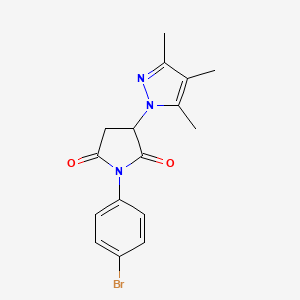 1-(4-Bromophenyl)-3-(3,4,5-trimethylpyrazol-1-yl)pyrrolidine-2,5-dione