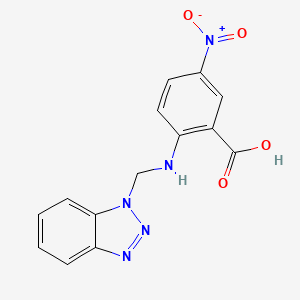 2-[(1H-benzotriazol-1-ylmethyl)amino]-5-nitrobenzoic acid