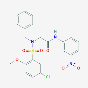 N~2~-benzyl-N~2~-[(5-chloro-2-methoxyphenyl)sulfonyl]-N-(3-nitrophenyl)glycinamide